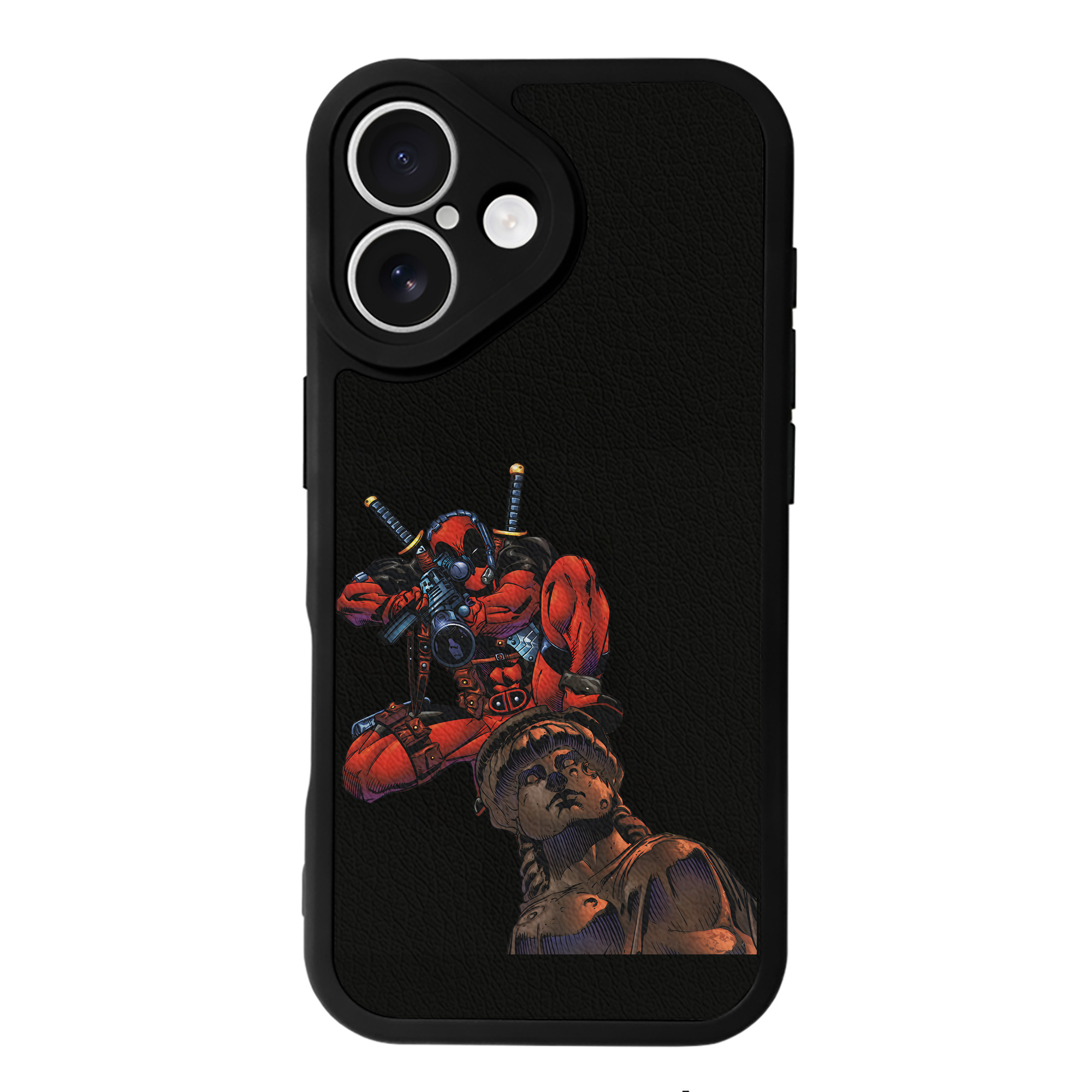 （画像用） Deadpool デッドプール 【iPhone 16シリーズ対応】シリコンスマホケース（レザー調） 材質：シリコン